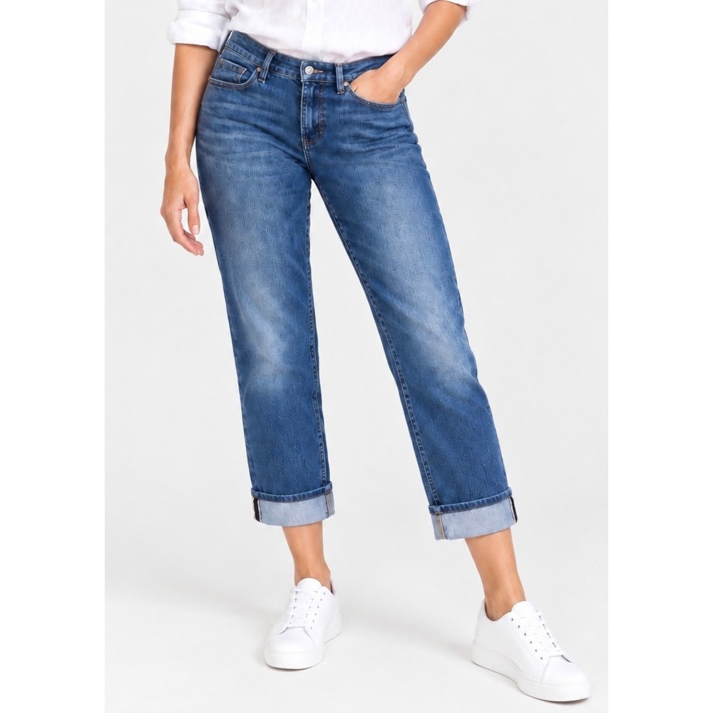 Banana Republic Factory Cropped Cuffed Stretch Jeans Medium Wash Blue Size 27/4